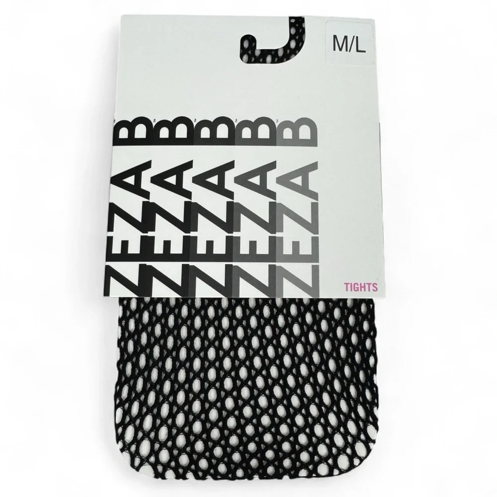 HUE Zeza B Oval Net Tights‎ Womens Size M/L Black Openwork Tights